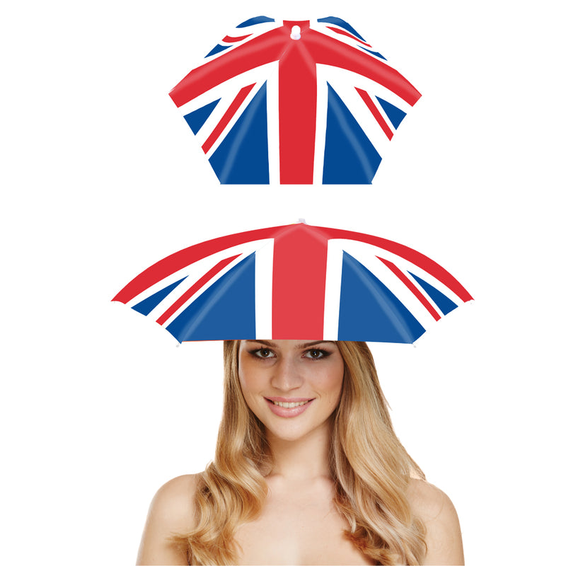 New in for VE Day 75. Union Jack Umbrella Hat.