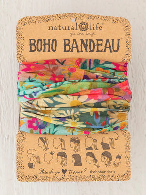 Natural Life Women's Boho Bandeau - Wildflower Border Boho Bandeau