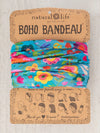 Natural Life Women's Boho Bandeau - Teal Folk Flower Boho Bandeau
