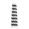 Set of 3 Black Candy Cane Taper Candles