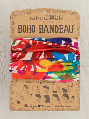 Natural Life Women's Boho Bandeau - Bright Floral Garden Boho Bandeau