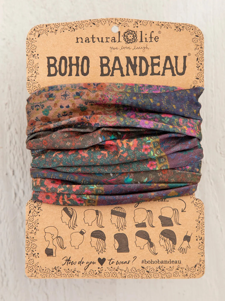Natural Life Women's Boho Bandeau Headband - Dark Patchwork