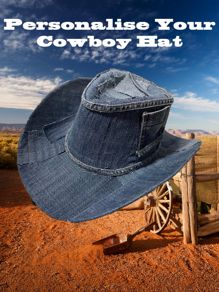 Designed By Sarah Personalised Adult Recycled Denim Texan Cowboy