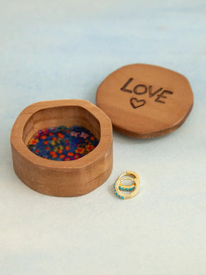 Natural Life Sentiment Wooden Keepsake Box - Love Heart
