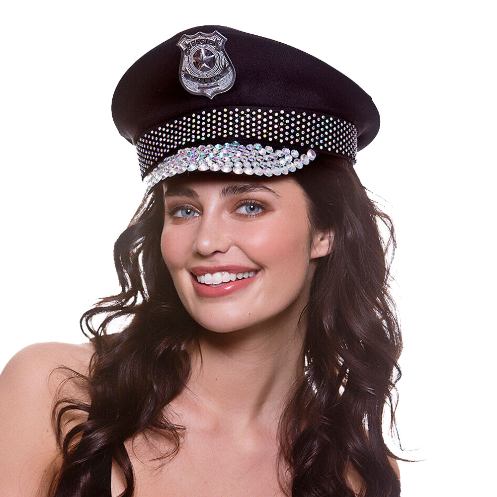 Deluxe Cop Hat with Diamantes