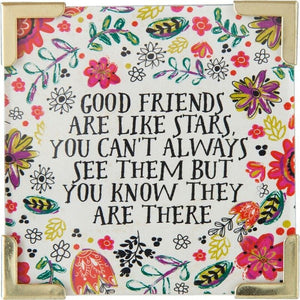 Natural Life Corner Magnet  - Friends Are Stars