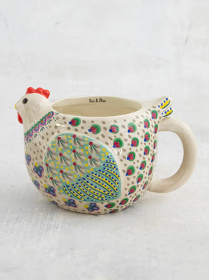 Natural Life Folk Art Coffee Mug - Penny The Chicken