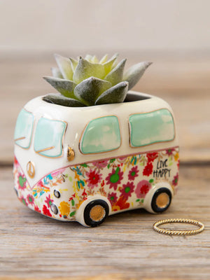 Natural Life Tiny Faux Succulent - Peace Van