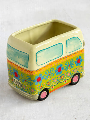 Natural Life So Cute Ceramic Planter - Daisy The Van