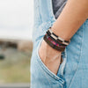 Unisex Festival & Surf Stacker Bracelet / Wristband Set. Adjustable. (WBST7)