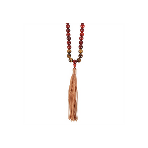 Self Expression Rosewood & Tiger's Eye Mallah Necklace