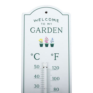 Welcome to My Garden Wall Thermometer