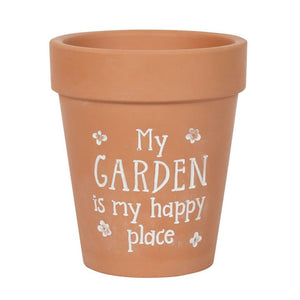 My Garden Is My Happy Place Terracotta Plant Pot
