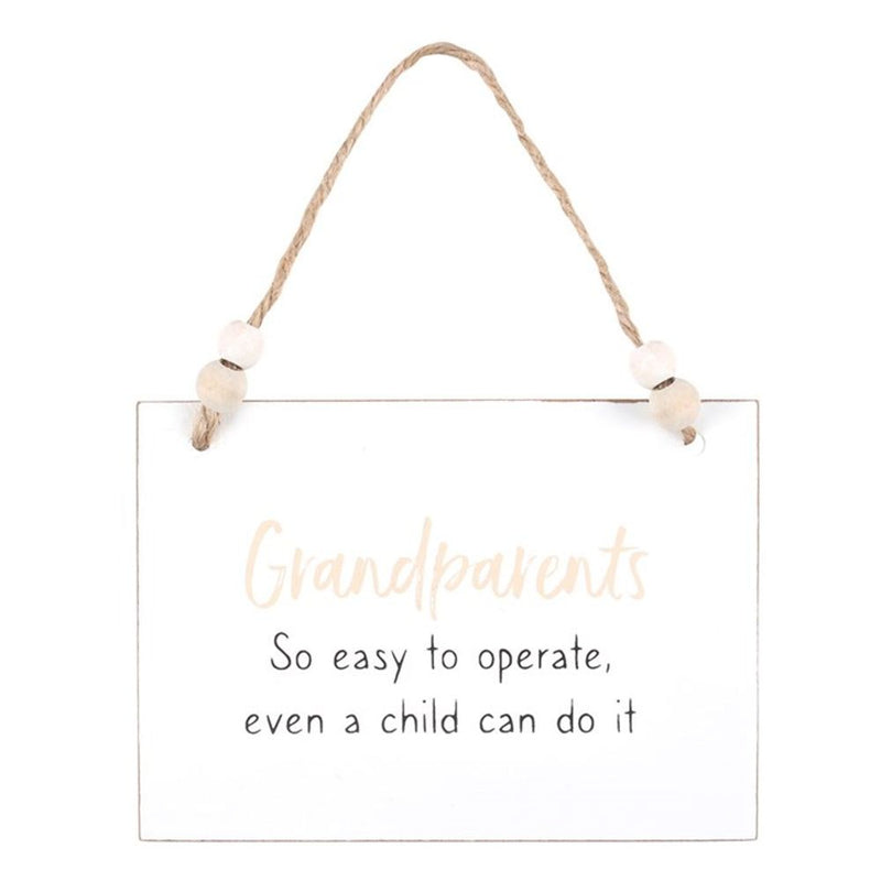 Grandparents Easy To Operate Hanging Sign