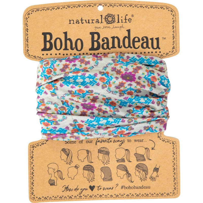 Natural Life Women's Boho Grey Flower Stamp Boho Bandeau
