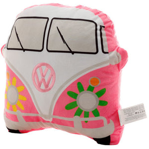 Plush Volkswagen VW T1 Camper Van Bus Shaped Summer Love Cushion