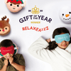 Relaxeazzz Plush Christmas Elf Round Travel Pillow & Eye Mask