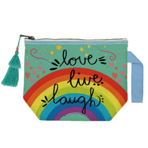 Natural Life Toiletry Pouch Bag - Love Live Laugh