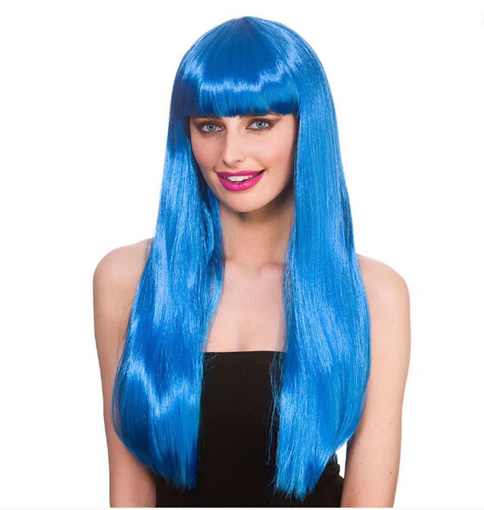 Long Fantasy Blue Wig