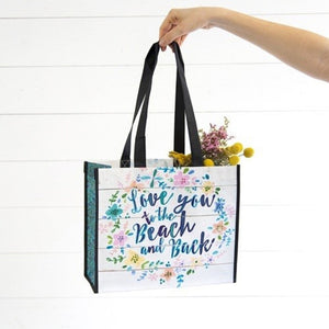 Natural Life Large Love You Beach And Back Happy Bag