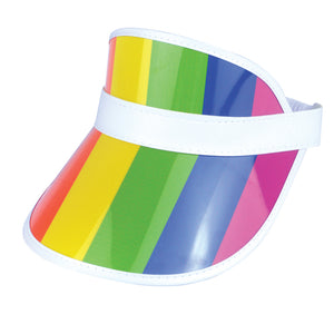 Adults Unisex Gay Pride Carnival Rainbow Visor