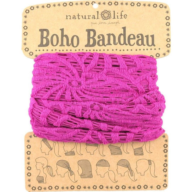 Natural Life Women's Boho Pink Crochet Boho Bandeau