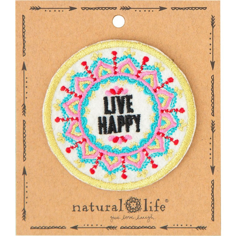 Natural Life Mandala Live Happy Patch