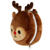 Relaxeazzz Plush Christmas Reindeer Round Travel Pillow & Eye Mask