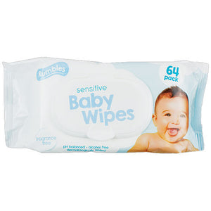 Sensitive Baby Wipes 64 Pack