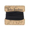 Natural Life Women's Boho Solid Black Half Boho Bandeau