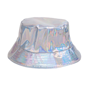 Festival Holographic Metallic Shiny Bucket Sun Hat