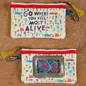 Natural Life Go Feel Alive Red ID Pouch