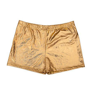 Unisex 80s Shiny Holographic Metallic Hot Pants Shorts