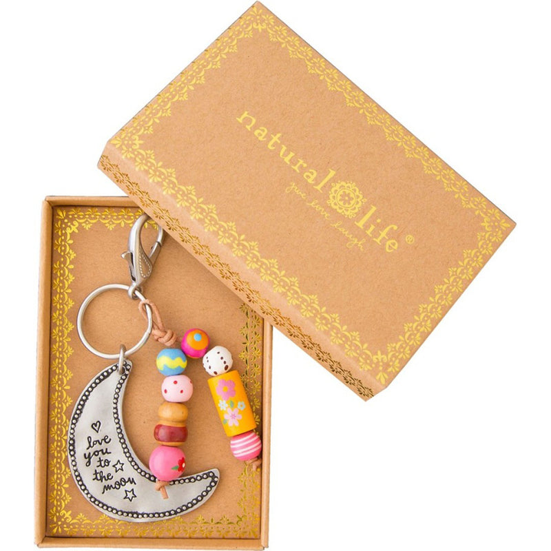 Natural Life Love You To The Moon Keychain