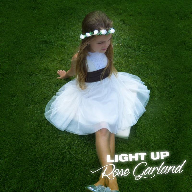 light up rose garland