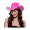 Adults Texan Pink Cowgirl Hat Hot Pink Cowboy with Sequins