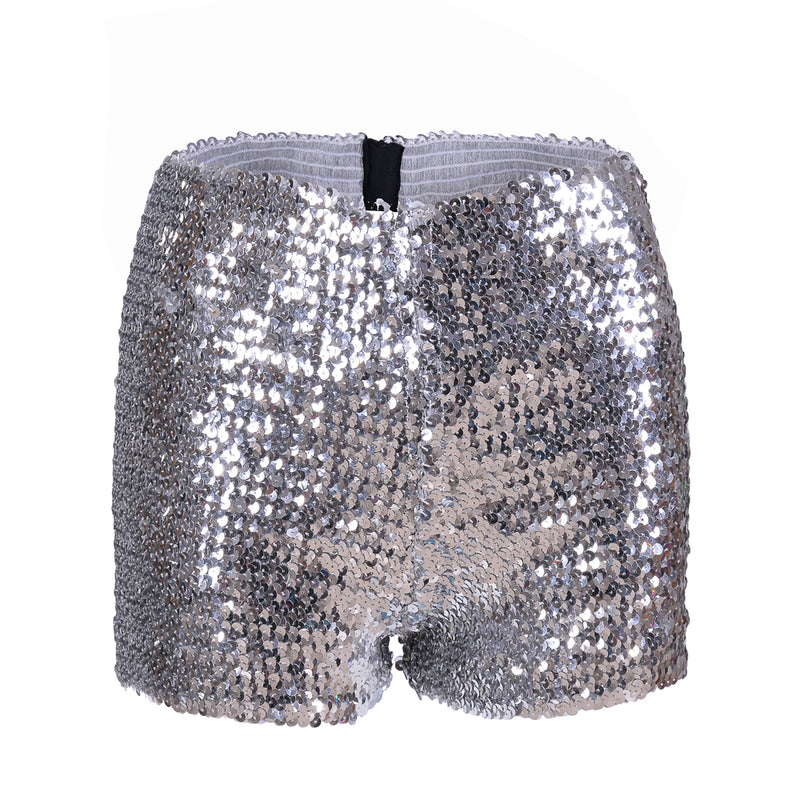 Sequin Festival Hot Pants - Rainbow, Gold, Green & Silver