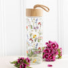 Wildflower Glass And Bamboo Water Bottle