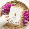 March Daffodil Birth Flower Necklace Card