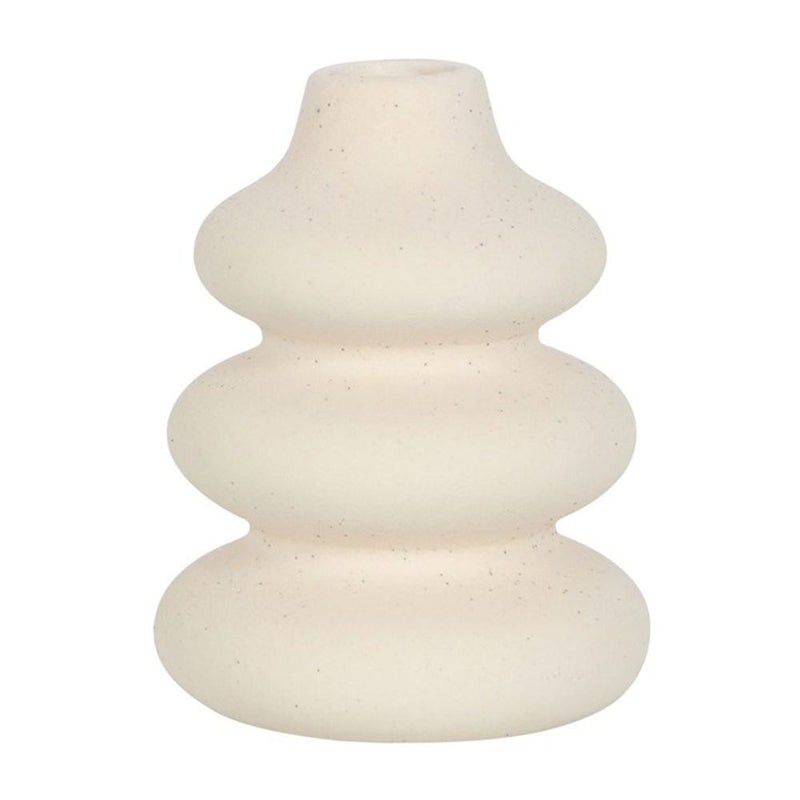 Cream Speckle Single Stem Vase
